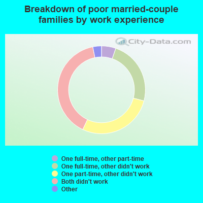 Breakdown of poor married-couple families by work experience